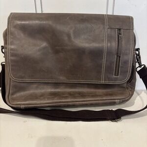 Marc New York by Andrew Marc Distressed Leather Laptop Messenger Bag Briefcase